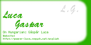 luca gaspar business card